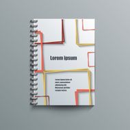 Notepad template with abstract background N4