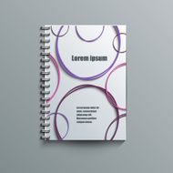 Notepad template with abstract background N5
