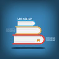 Books stack Colorful vector design N2