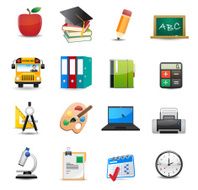 back to school or education icons