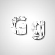Colorful letter alphabet N166