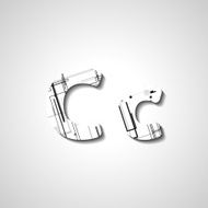 Colorful letter alphabet N167