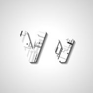 Colorful letter alphabet N169