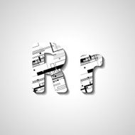 Colorful letter alphabet N170