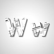 Colorful letter alphabet N174