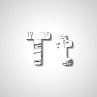 Colorful letter alphabet N175