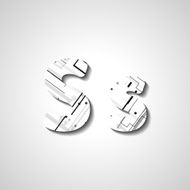 Colorful letter alphabet N176
