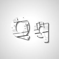 Colorful letter alphabet N177