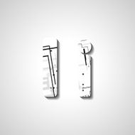 Colorful letter alphabet N178