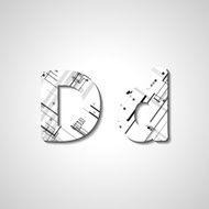 Colorful letter alphabet N180