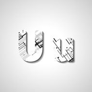 Colorful letter alphabet N181