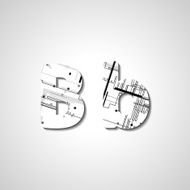 Colorful letter alphabet N182