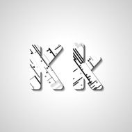 Colorful letter alphabet N183