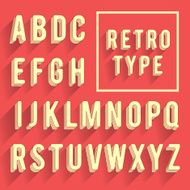 Retro poster alphabet