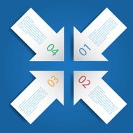 Abstract infographics number options template N2