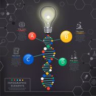 creative infographics template with bulb N4