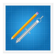 blueprint and ruler instruments N12