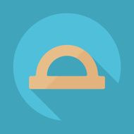 Flat modern design with shadow vector icons protractor