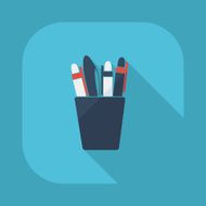 Flat modern design with shadow vector icons pencil-case N2