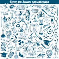 Science And Education Doodles Icons Vector Set N2
