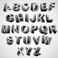 Rounded 3d font