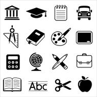 School and education icon set N6