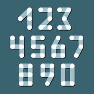 Numbers set modern style Icons Vector illustration N2