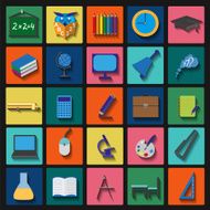 Set education icons N4