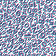 Numbers Seamless pattern Vector illustration N2
