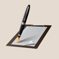 3D Pen with Paper Vector