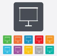 Presentation billboard sign icon PPT symbol N9