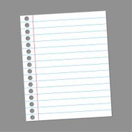 Blank paper note for records