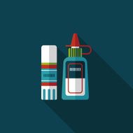 glue flat icon with long shadow eps10 N18