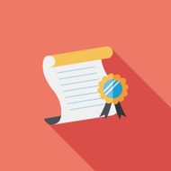 diploma flat icon with long shadow eps10 N25