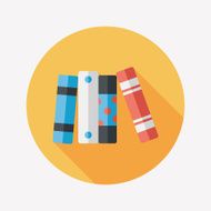 bookshelf flat icon with long shadow eps10 N17
