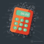 Calculation symbol design on blackboard background clean vector