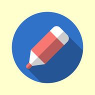 Marker icon Flat long shadow design