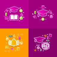 Education sticker infographic N270