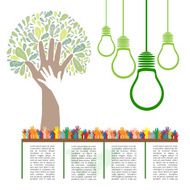 Go green concept Save world vector Illustration N14