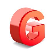 3d red letter G N4