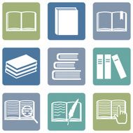Vector Set of Books Icons N3