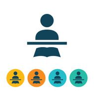 Student With Book Icon