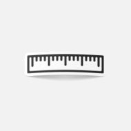 realistic design element ruler N117