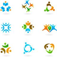 Abstract human icons