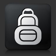 Black Square Button with Backpack Icon