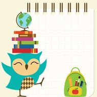 Happy little owl - back to school N2