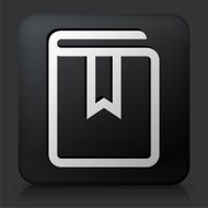 Black Square Button with Bookmark Icon