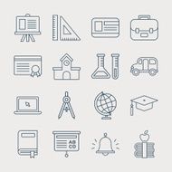 School line icon set N5