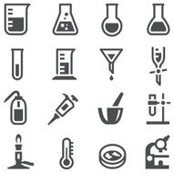 Chemistry Lab Icons Set 1