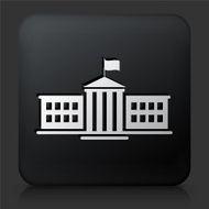 Black Square Button with School Icon